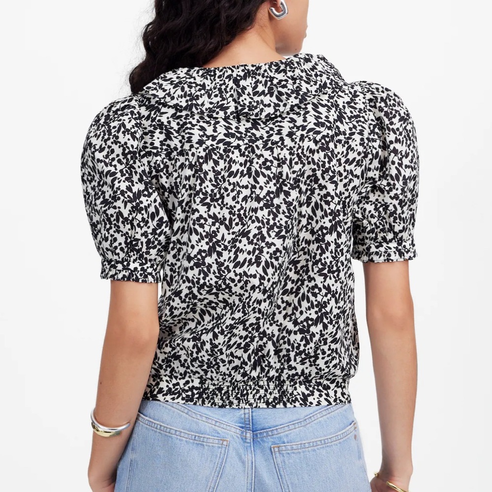 Madewell Ruffled Button-Front Top NWT - Picture 3 of 7